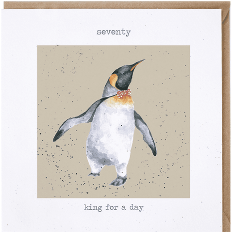 Seventy King For A Day - Greeting Card - Birthday