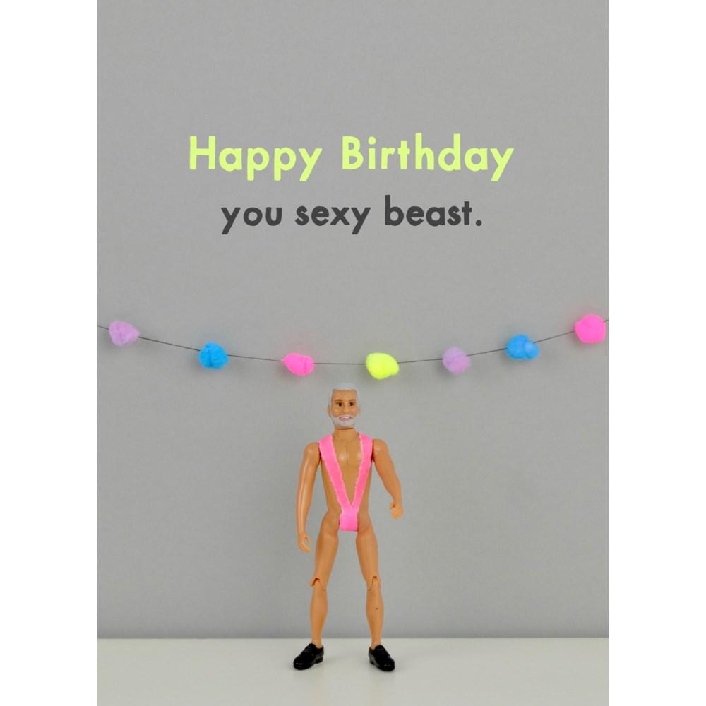 Sexy Beast - Greeting Card - Birthday