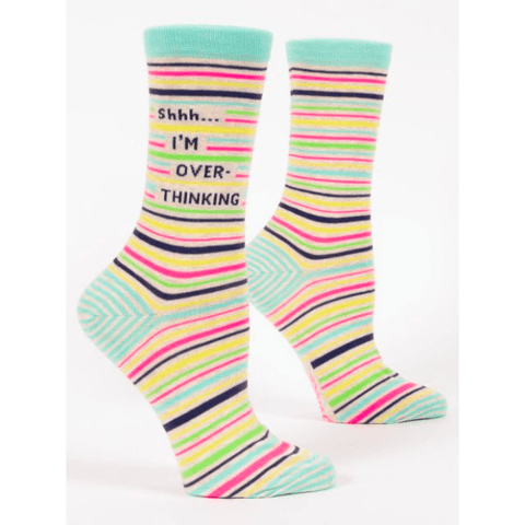 Shhh... I'm Overthinking It Women's Crew Socks