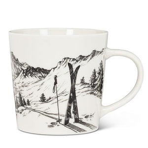 Ski Scenery Sketch Mug