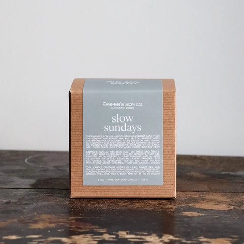 Slow Sundays - Farmer's Son Co. Soy Candle