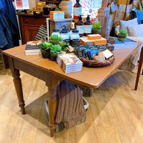 Small Brown Antique Drop Leaf Table