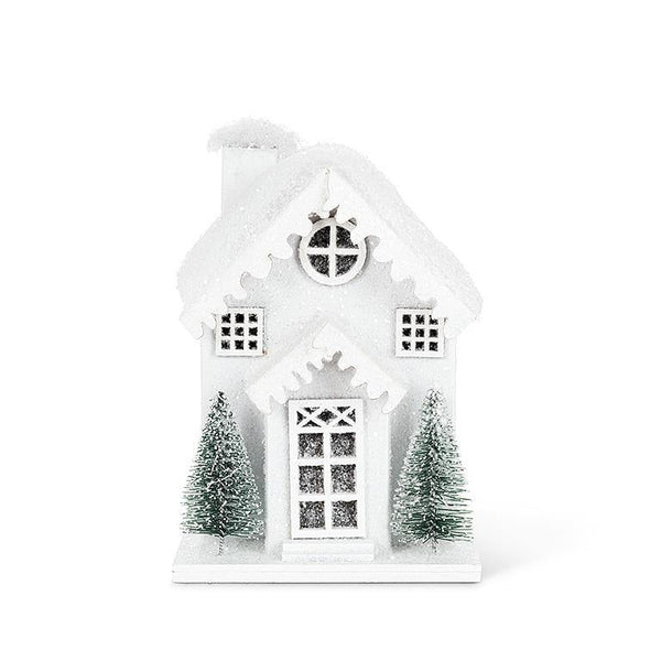 Small Snowy House With LED Light
