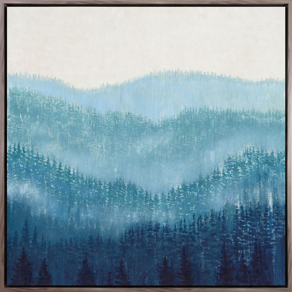 Smoky Ridge II - Hand Embellished Canvas In Floating Frame