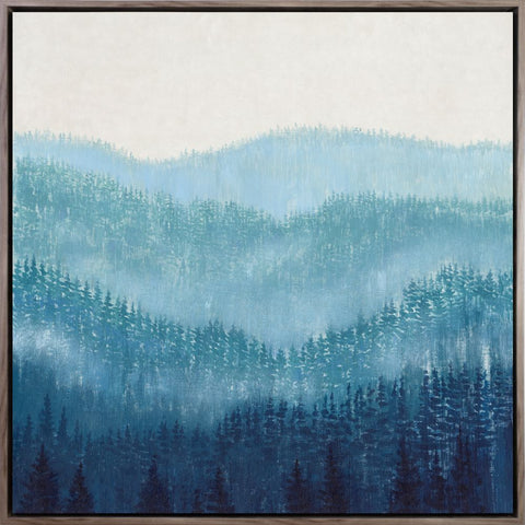 Smoky Ridge II - Hand Embellished Canvas In Floating Frame