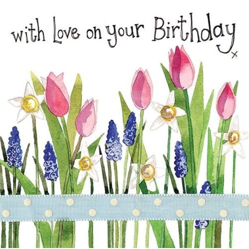 Spring Flowers - Greeting Card - Birthday
