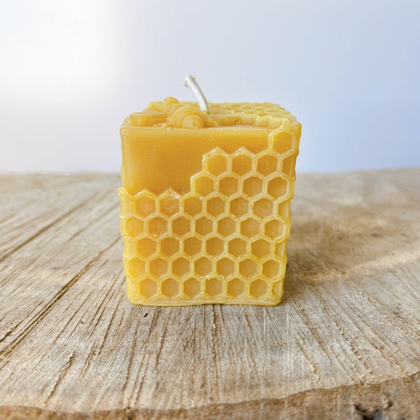 Square Beeswax Honeycomb Candle