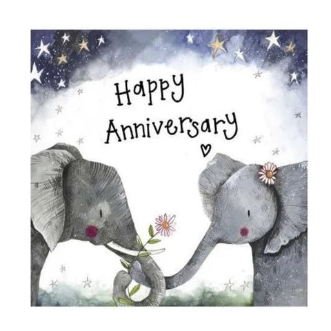Starlight Elephants - Greeting Card - Anniversary