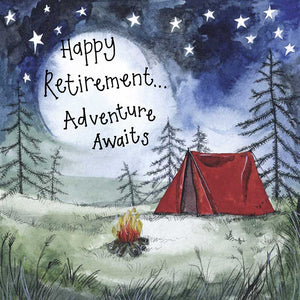 Starlight Red Tent - Greeting Card - Retirement
