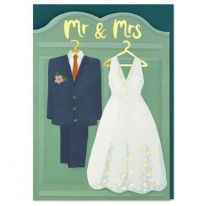 Suit & Dress - Greeting Card - Wedding
