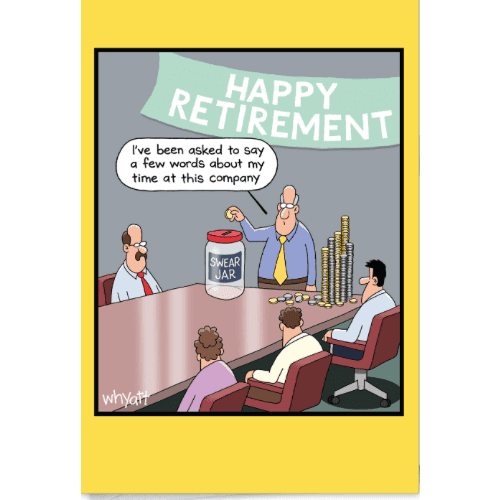 Swear Jar - Greeting Card - Retirement