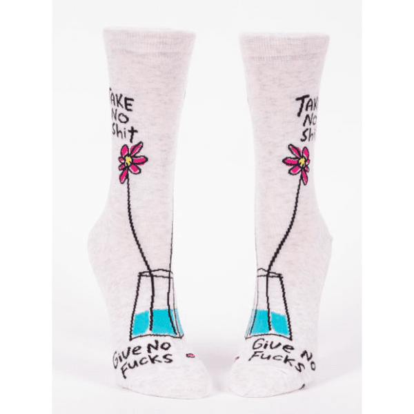 Take No Shit Give No Fucks Women's Crew Socks