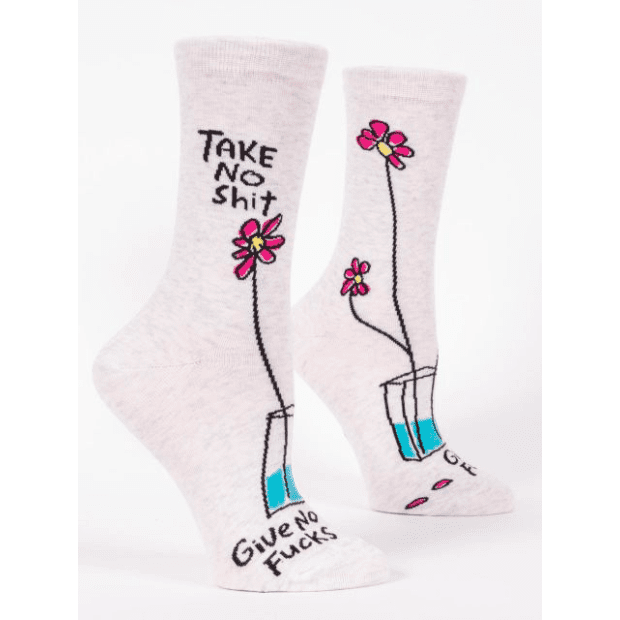 Take No Shit Give No Fucks Women's Crew Socks