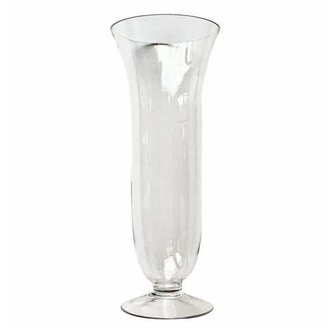 Tall Footed Glass Vase