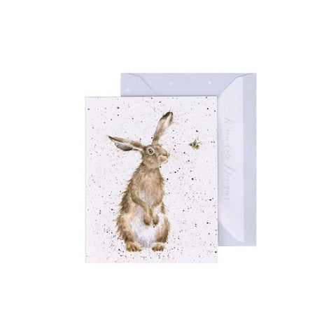 The Hare & The Bee- Enclosure Greeting Card - Blank