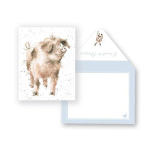 Truffles & Trotters - Enclosure Greeting Card - Blank