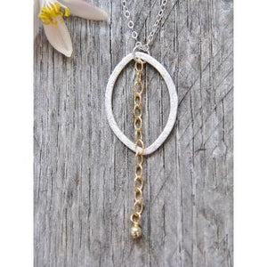 Two Tone Oval Chain Necklace