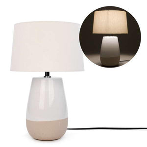 Two-Toned Beige Table Lamp