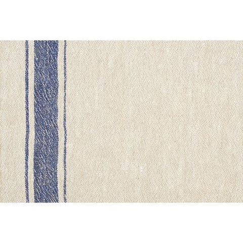 Vintage Blue Stripe Washed Linen Placemat