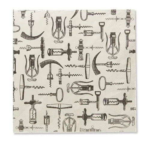 Vintage Corkscrew - Paper Napkins