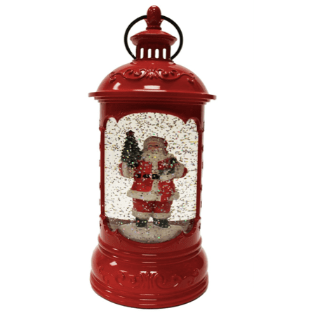 Water Spinning Santa Lantern