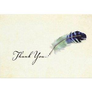 Watercolour Quill - Notecard Set - Thank You
