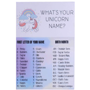 What's Your Unicorn Name Wooden Sign