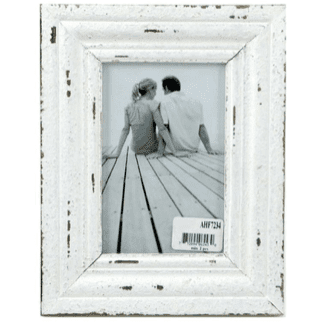 White Distressed Photo Frame