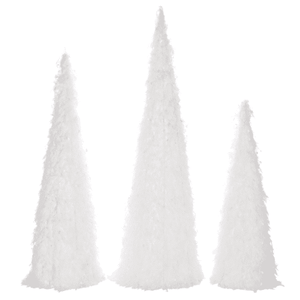 White Fur Cone Table Tree