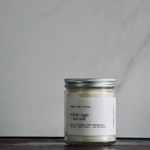 White Sage + Sea Salt - Farmer's Son Co. Soy Candle