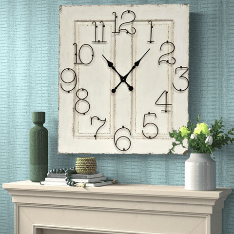 White Wooden Clock