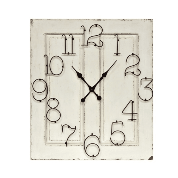 White Wooden Clock