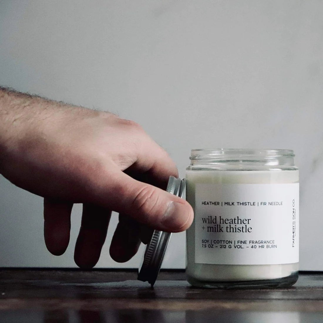 Wild Heather + Milk Thistle - Farmer's Son Co. Soy Candle
