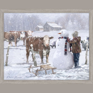 Winter Farm - Framed Print