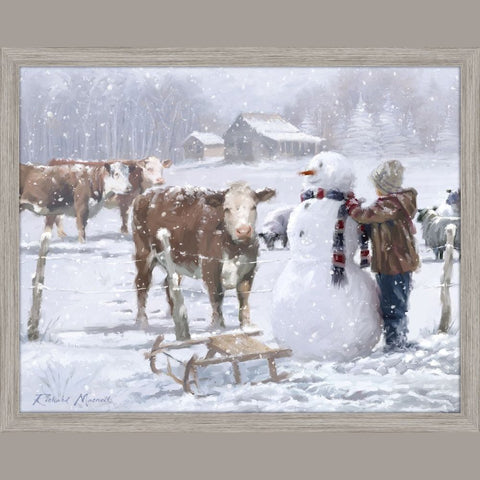 Winter Farm - Framed Print