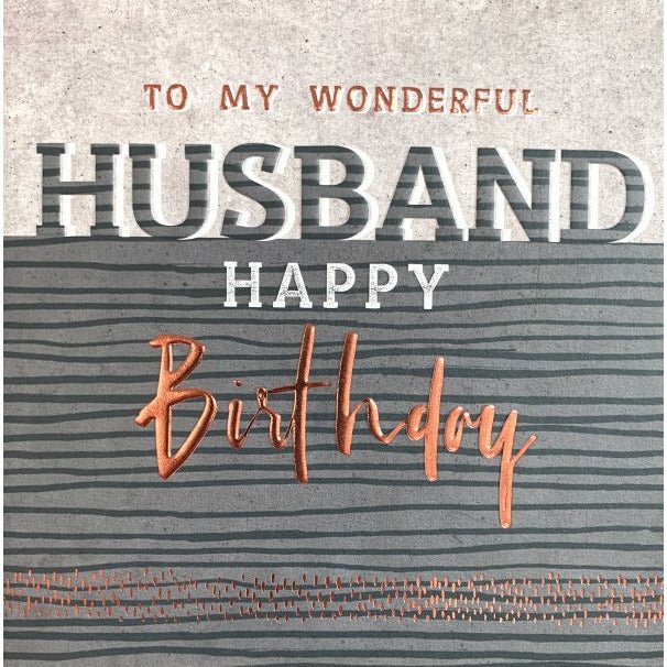 Wonderful Husband - Greeting Card - Birthday