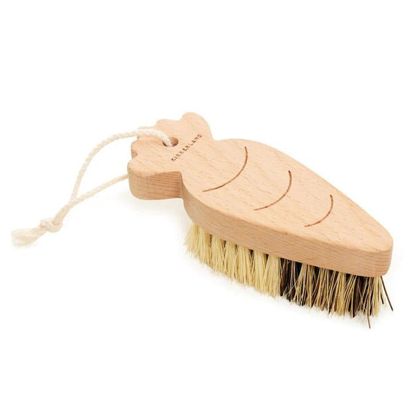 Wood Carrot Shaped Vegetable Scrubber