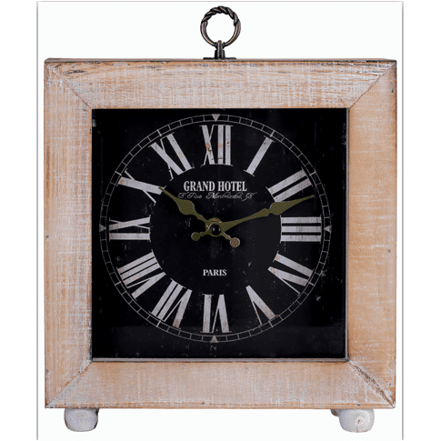 Wood & Metal Table Clock