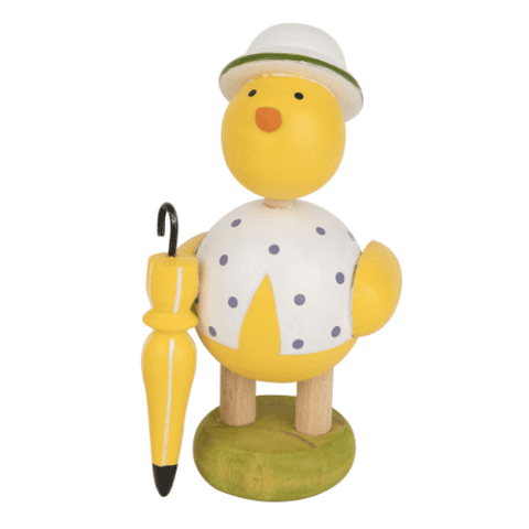 Wooden Chick With Umbrella