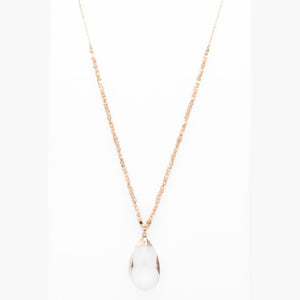 Wrenley Drop Glass Pendant Necklace