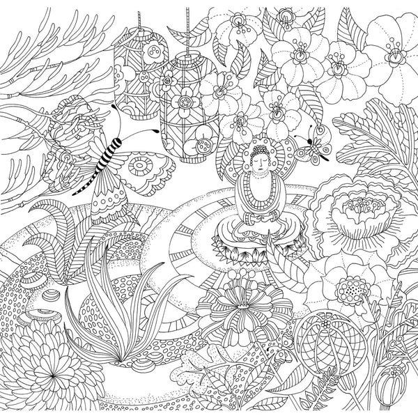 Zen Garden Artist's Colouring Book